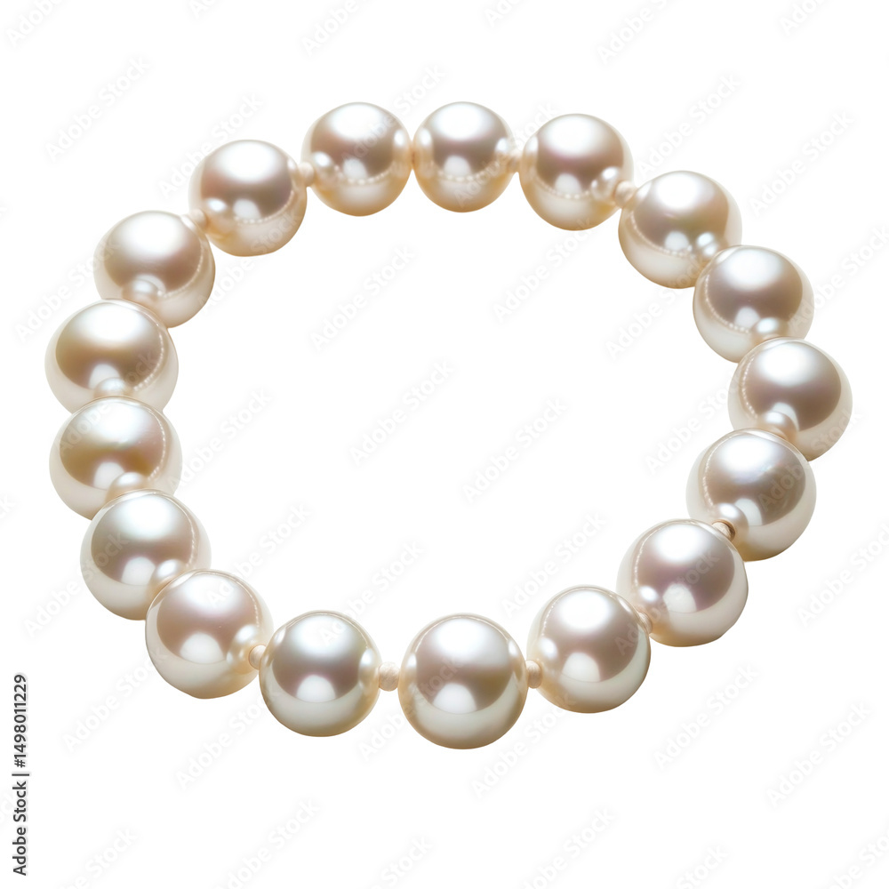 Strand Of Lustrous Pearls Creamy isolated on a transparent background Strand Of Lustrous Pearls Creamy isolated on a transparent background