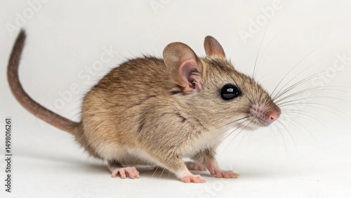 Diminutive Woodrat on studio background