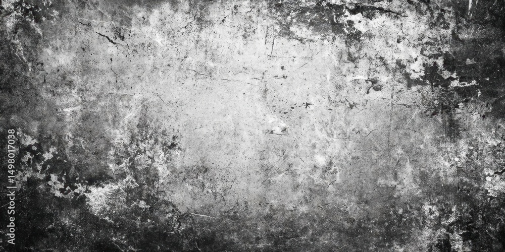 Obraz premium Grungy Black and White Vintage Wall Texture for Creative Projects