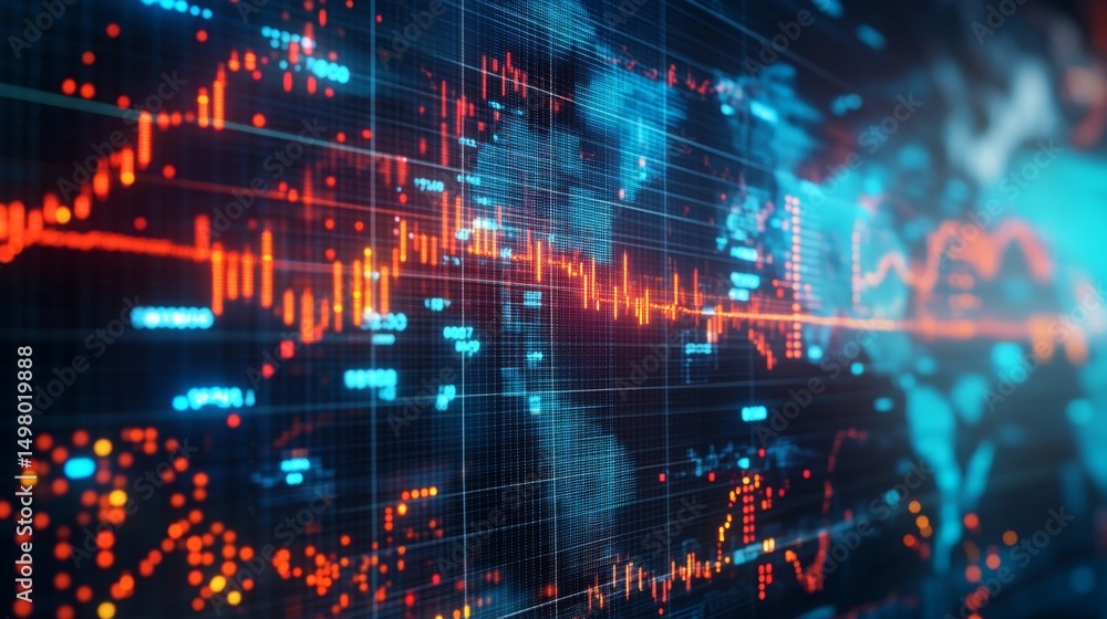 Obraz premium Analyzing the impact of digital financial reports on economic trends in global markets a comprehensive data visualization approach