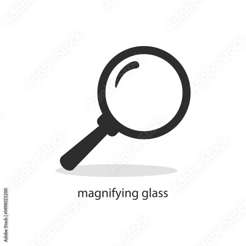 Magnifying glass icon. Search loupe icon in flat style. Simple icon vector illustration.