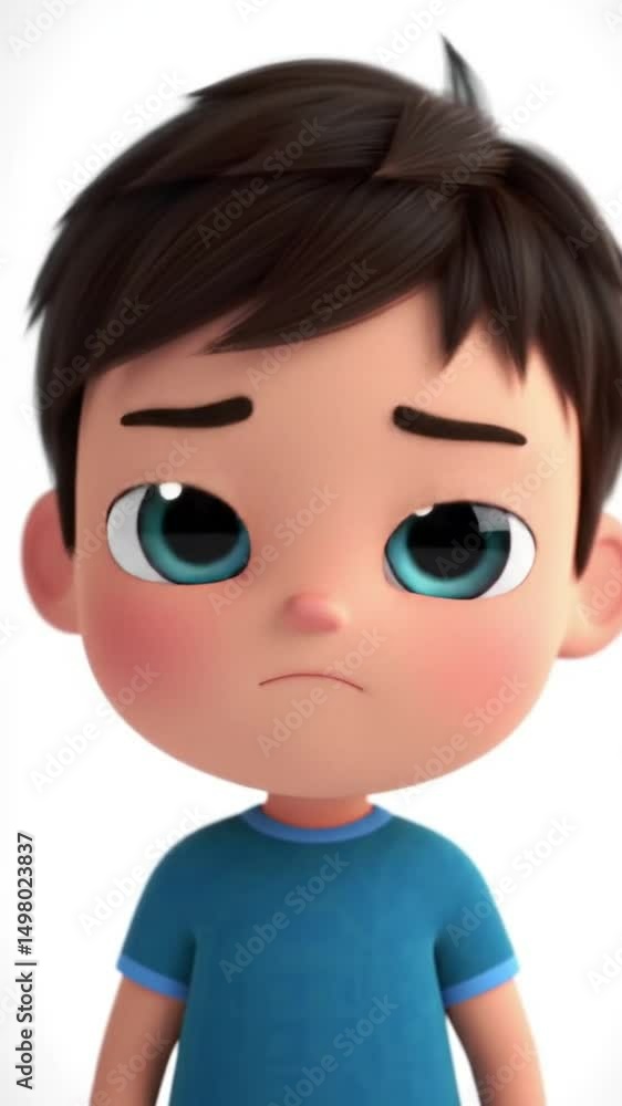 Digital cartoon boy expression Digital cartoon boy expression
