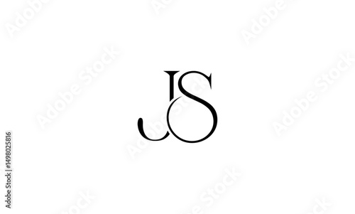 JS initial letters, monogram logo