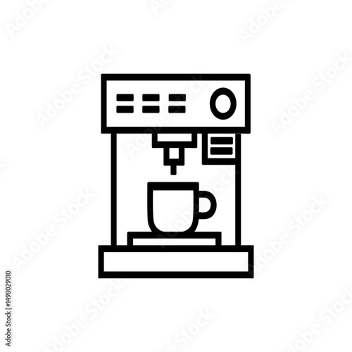 Minimalist Coffee Machine Icon