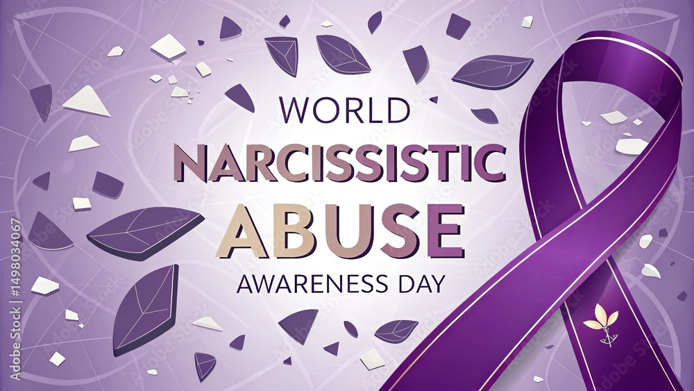 Fototapeta premium Narcissistic abuse awareness day honors resilience and emotional recovery journeys.