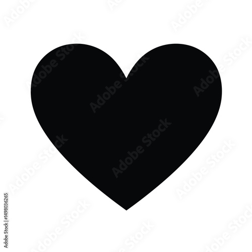 Red Heart Icon on white background. Set of love symbol for web site logo, mobile app UI design. Vector illustration flat style