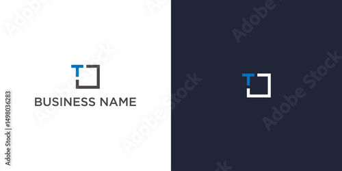 Minimalist Letter T Logo Inside Square – Modern Business and Corporate Branding Vector