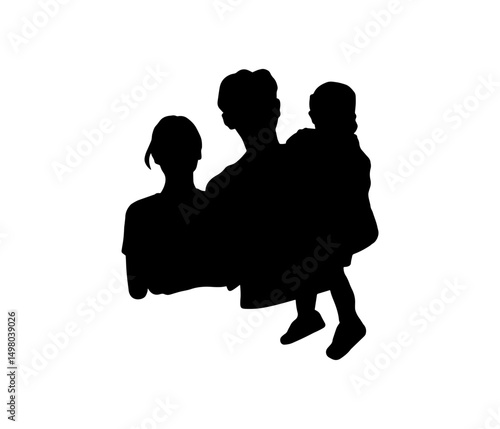 Family shadow shape icon.