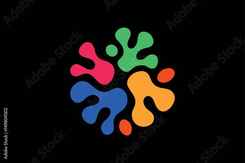 amoebas or liquid blobs isolated