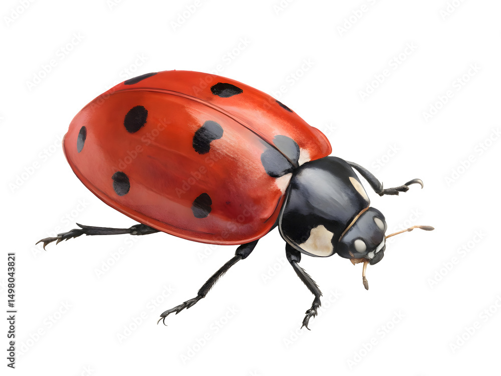 The ladybird isolated on white background The ladybird isolated on white background