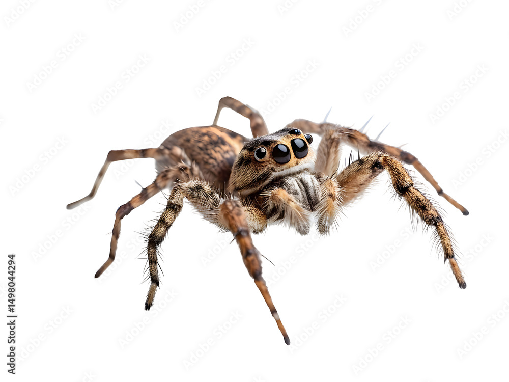 The spider on white background The spider on white background