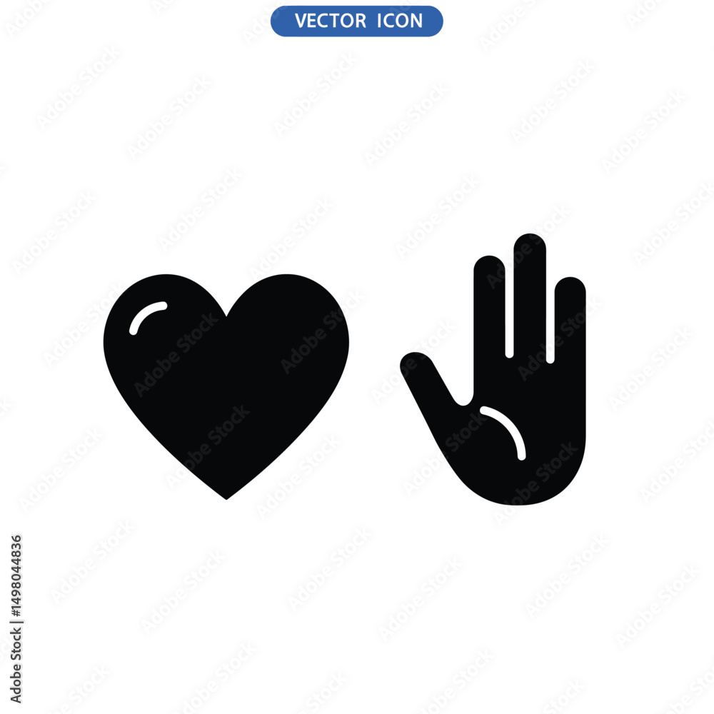 Red Heart Icon on white background. Set of love symbol for web site logo, mobile app UI design. Vector illustration flat style Red Heart Icon on white background. Set of love symbol for web site logo, mobile app UI design. Vector illustration flat style
