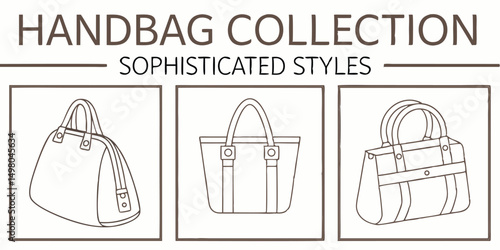 Elegant handbag collection featuring sophisticated bag styles for various design projects