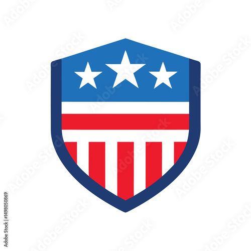 USA Flag Label with Red and Blue Patriotic Badge Free Download USA Flag Label with Red and Blue Patriotic Badge - GFXLoad