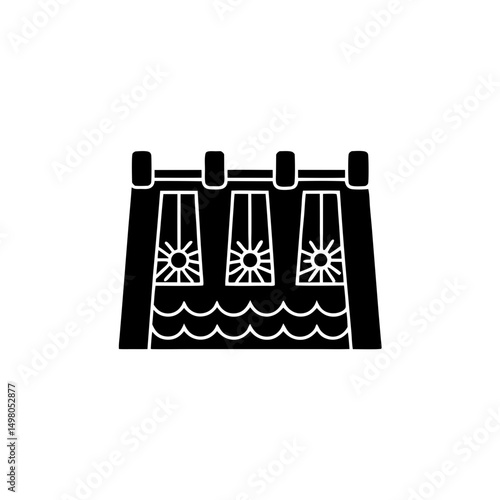 creative details hydroelectric dam icon vector illustration 