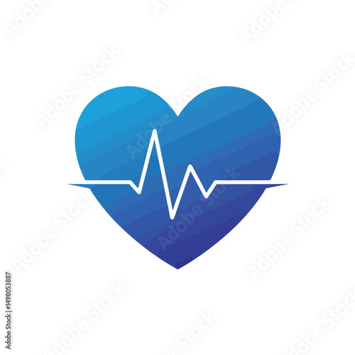 Red Heart Icon on white background. Set of love symbol for web site logo, mobile app UI design. Vector illustration flat style
