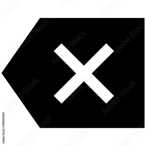 Red cross mark icon for no or cancel button