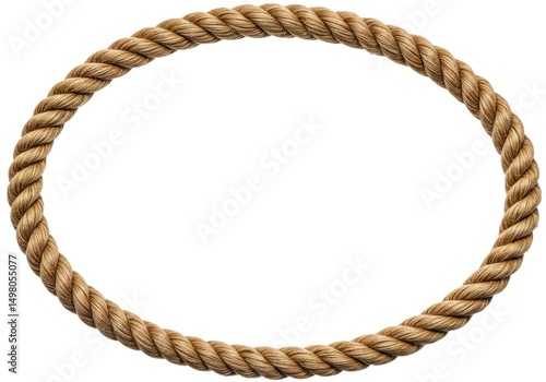 Rope frame isolated on white background