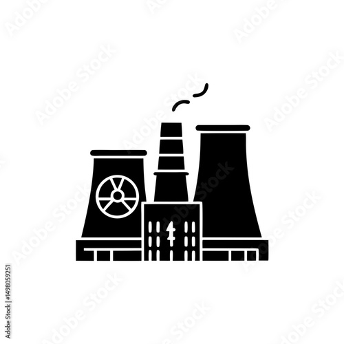 creative details  thermal power station icon vector illustration 