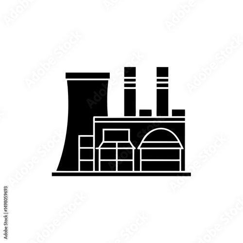 creative details  thermal power station icon vector illustration 