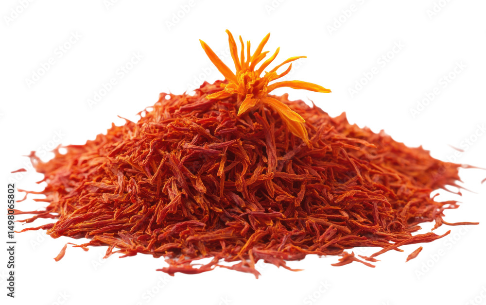 Fototapeta premium Pile of red spice with a flower on top