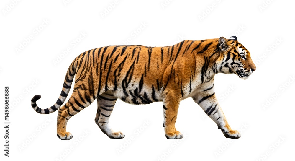 Obraz premium tiger isolated on white background