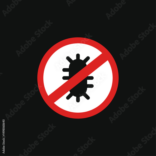 Pest control exterminator icon logo flat vector design
