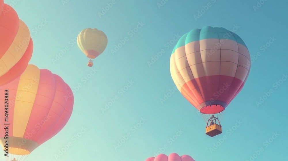Fototapeta premium Colorful Hot Air Balloons
