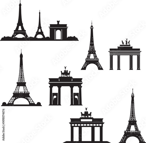 Paris Eiffel Tower vector