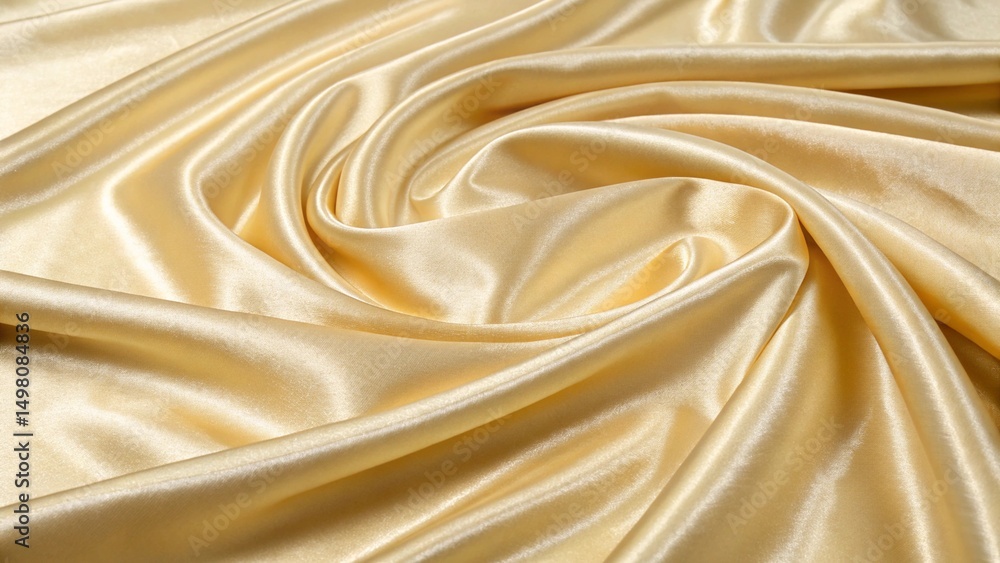 Obraz premium Light Goldenrod Silk Texture Background Elegant Draped Fabric