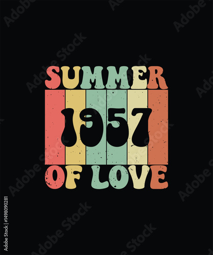 Summer of Love 1957 Retro Vintage T-Shirt