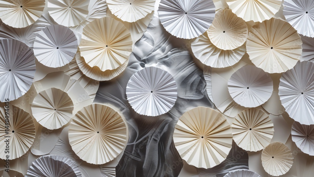 Obraz premium Abstract paper fan pattern background texture