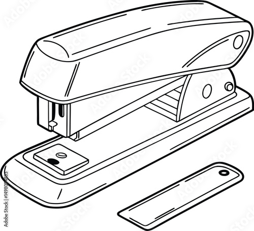 vector illustration of a stapler