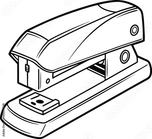 illustration of a stapler and staples