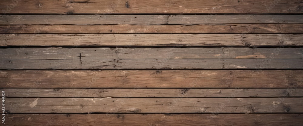Obraz premium Distressed wood grain, horizontal planks, faded paint , backdrop, scratch