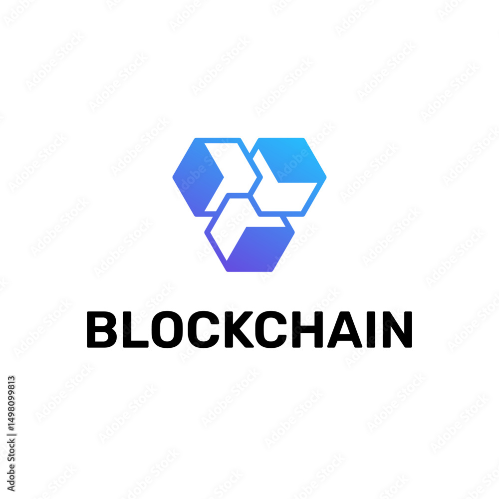 Hexagon Blockchain Data Crypto Logo Vector Abstract Illustration Icon Design Template Element Hexagon Blockchain Data Crypto Logo Vector Abstract Illustration Icon Design Template Element