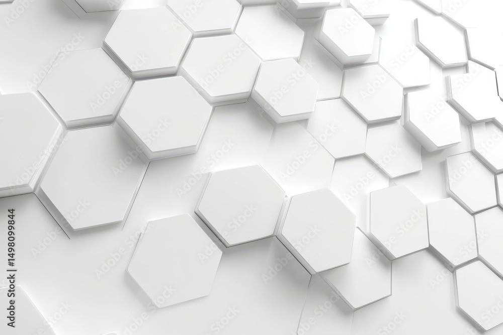Abstract hexagonal pattern design on white background Abstract hexagonal pattern design on white background