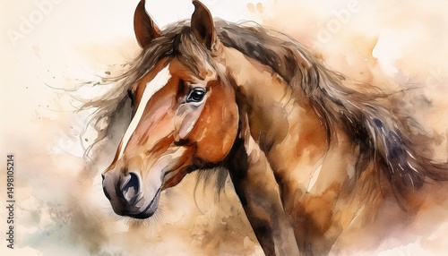 Wallpaper Mural Aquarell Pferd Torontodigital.ca