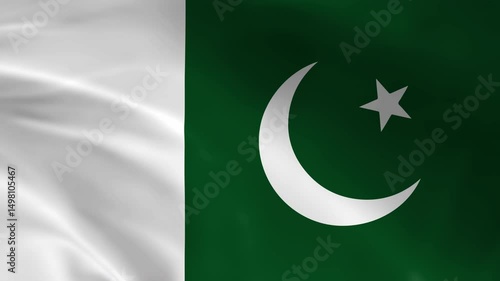 Pakistan flag waving animation, perfect looping, 4K video background, official colors, looping National Pakistan flag animation background 4k best choice and suit for your footage