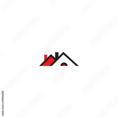 Free Download House real estate icon logo flat vector design - GFXLoad