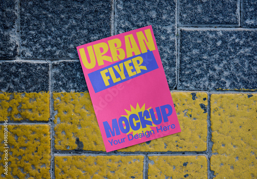Urban Flyer on Colorful Pavement
