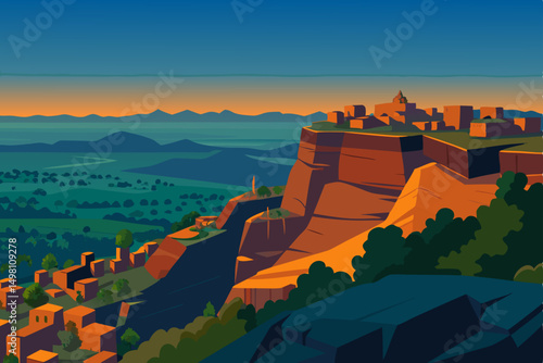 sunset over the city of florence