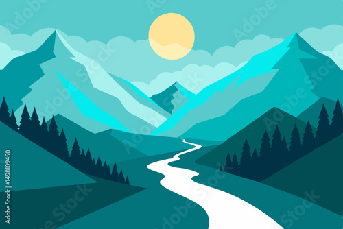 mountain road in the mountains