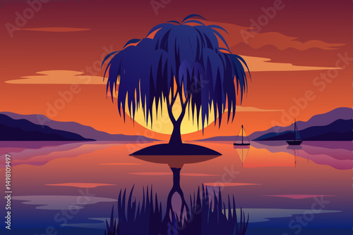 sunset in the mountains