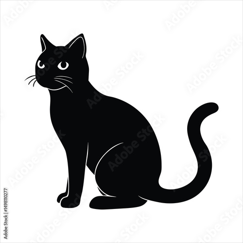 Wallpaper Mural black cat vector illustration Torontodigital.ca