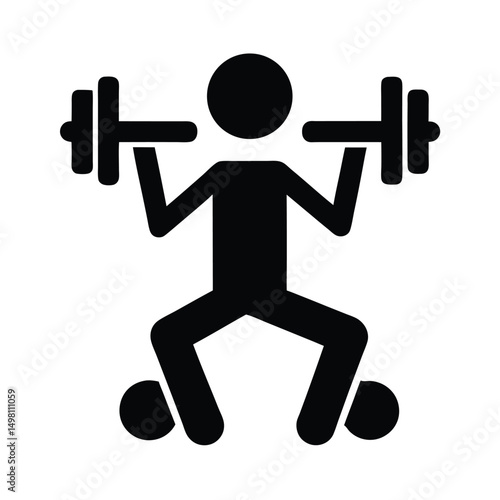 HIIT Circuit Training Icon Isolated Vector