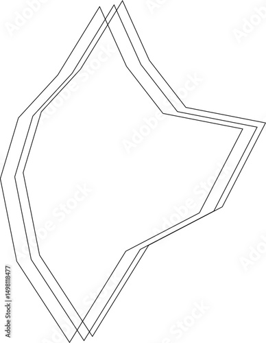 Dense polygonal structure formed by overlapping rigid line outlines in an original geometric design.