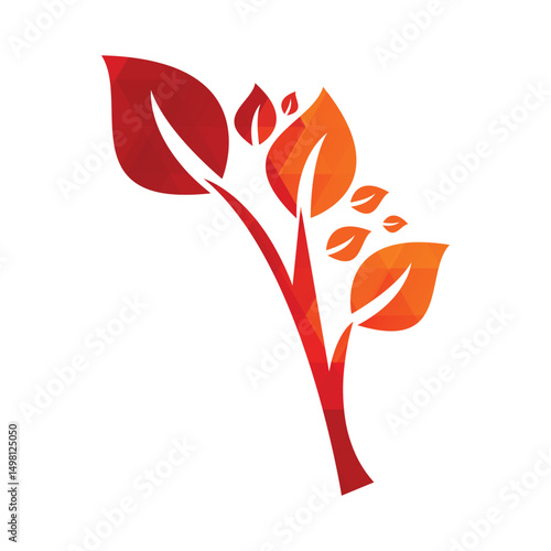 Leaf logo vector illustration icon.