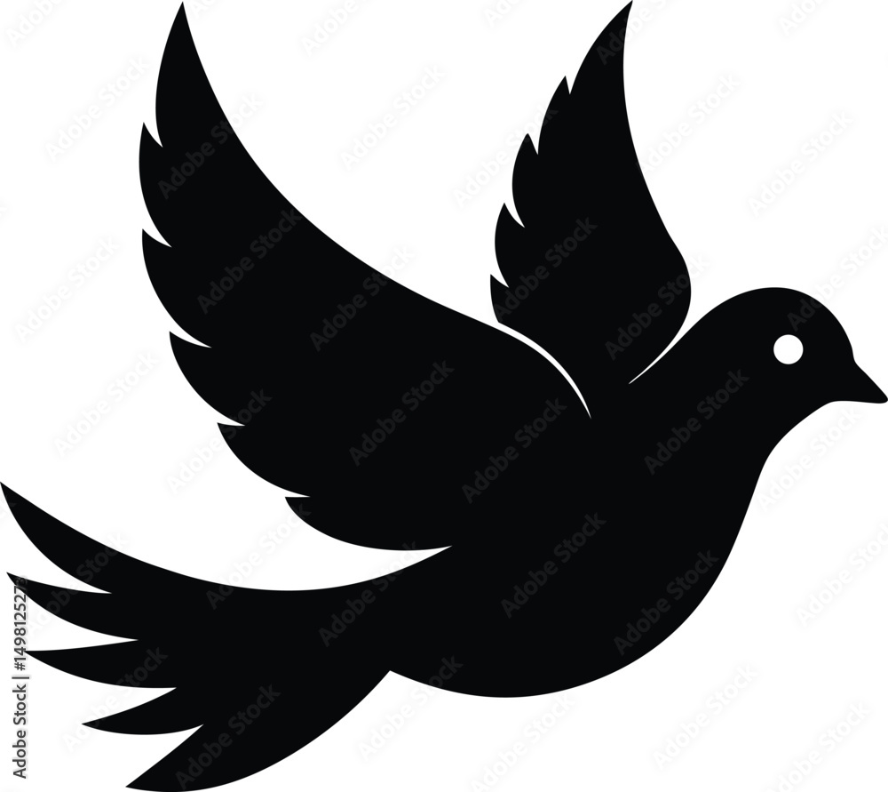 Fototapeta premium dove of peace silhouette