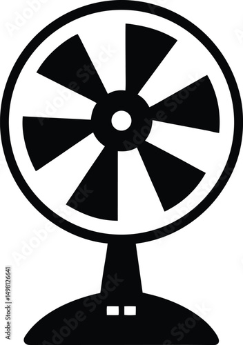 fan on a black background